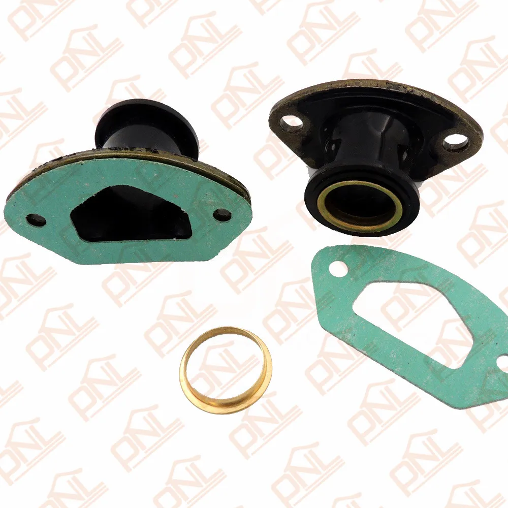 2 SETS Chainsaw Parts Exhaust Intake Manifold With Ring & Gasket For