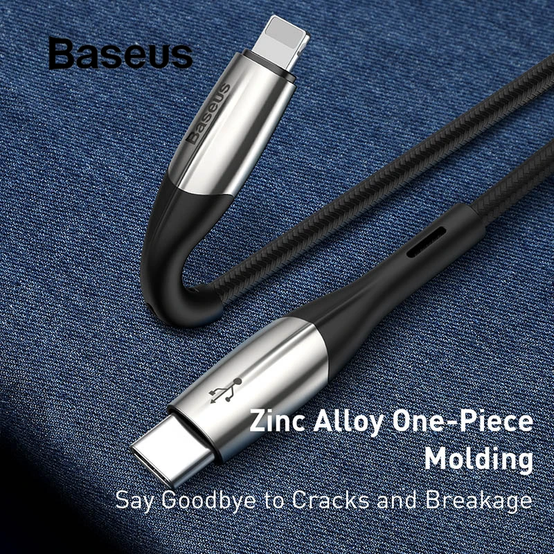 Обновленный 18 Вт PD кабель быстрой зарядки Baseus USB Type C к iP для iPhone зарядный L
