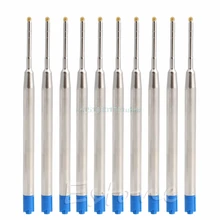 10 шт синие чернила 1 мм Средний Перо Шариковая ручка заправки Универсальный стандартный стиль