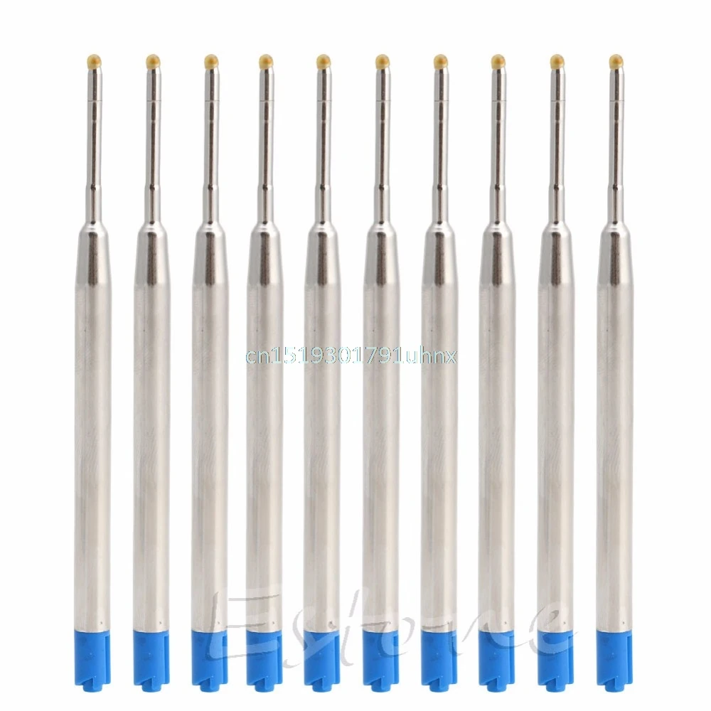 10 шт. стержни для ручек с голубыми чернилами 1 мм|pen refills|blue inkball point pen refill |