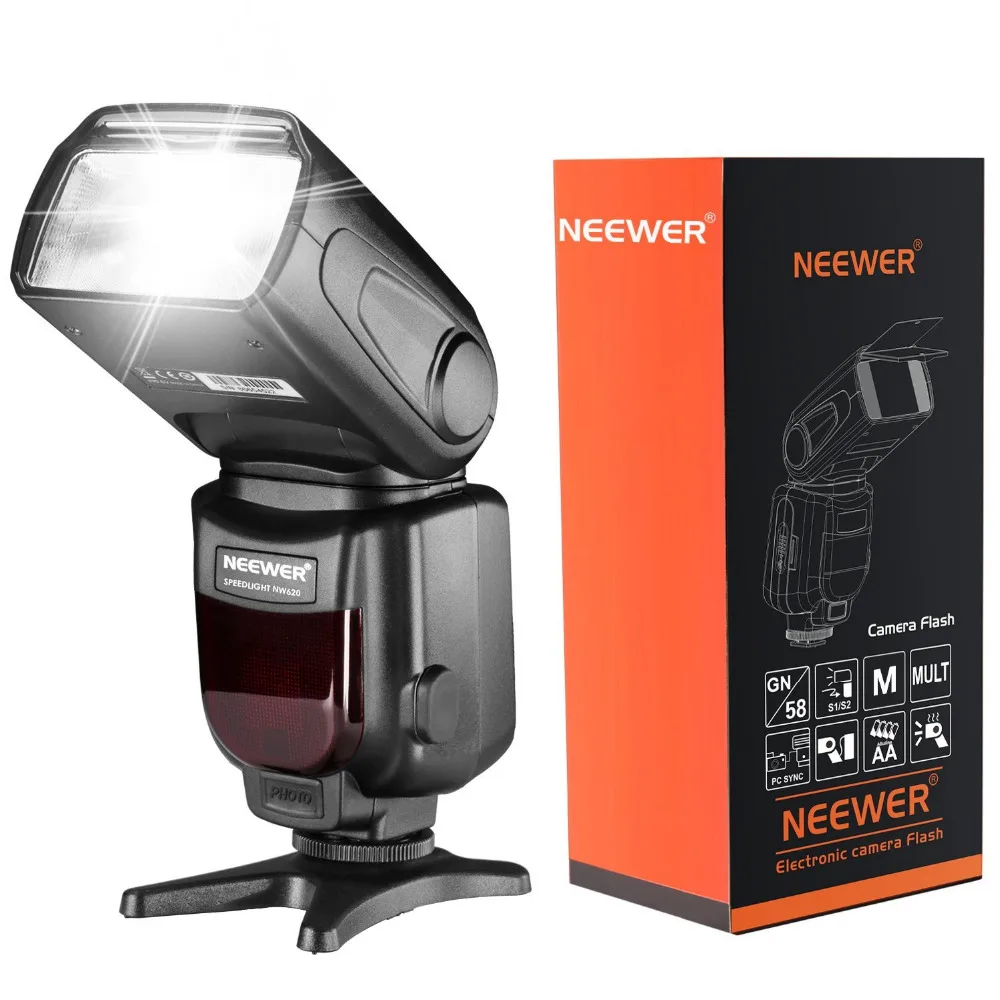 Neewer NW620(GN58) ЖК дисплей Speedlite вспышка для Canon Nikon Panasonic Olympus со стандартным горячим