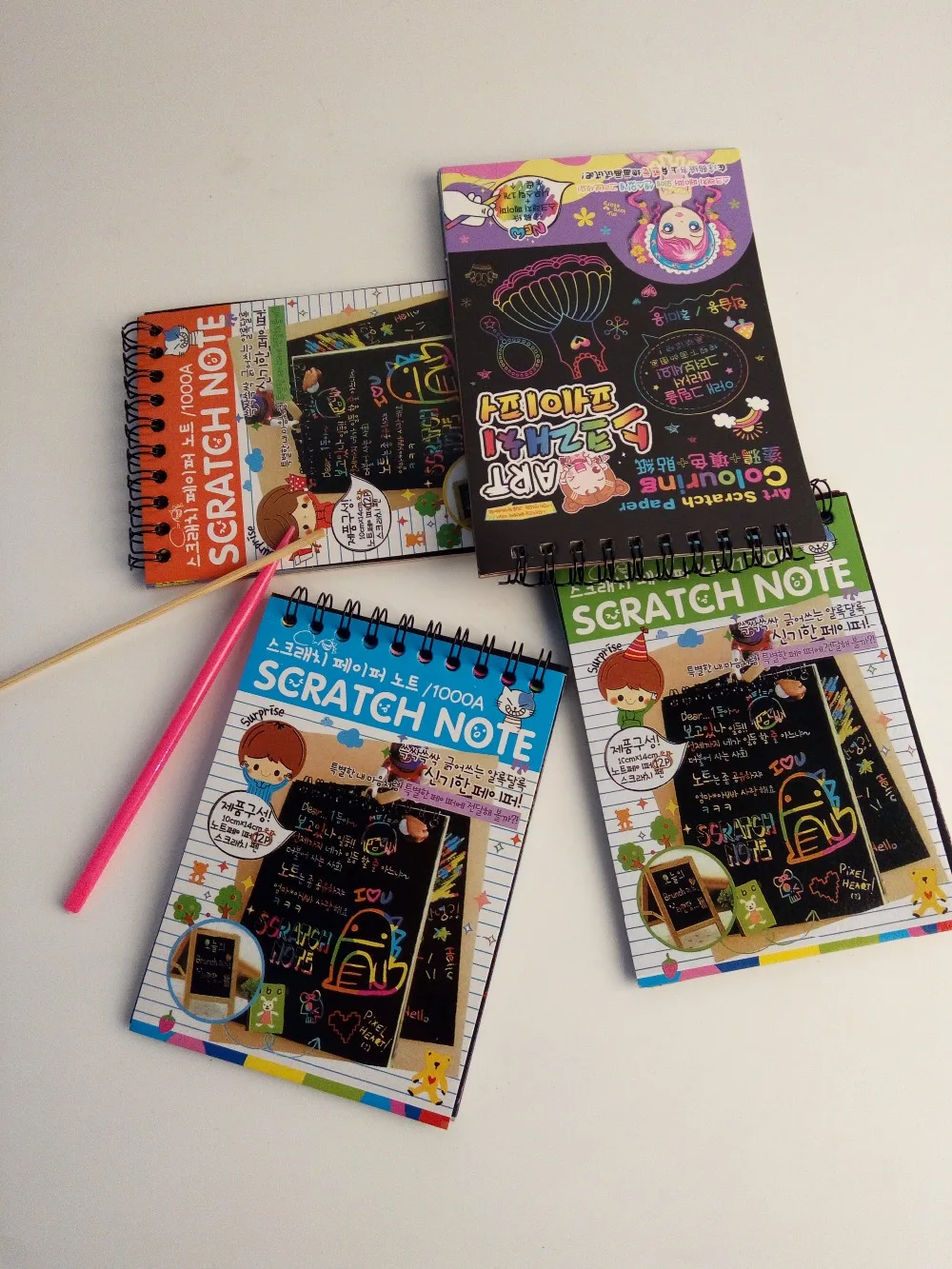 Kawaii Coil Graffiti Notebook Black Page Magic Drawing Book Painting