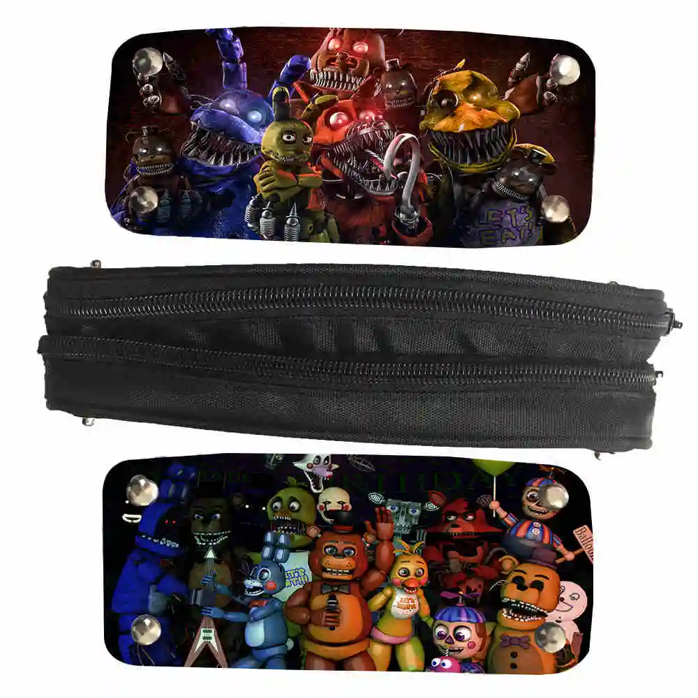 Пенал FNAF для мальчиков и женщин повседневный чехол с аниме животными Фредди Чика