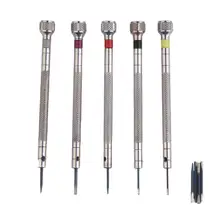 Silver Clock Watch Tools Parts Mini 5 PCS Tone Screwdriver Set for Watch Repair Tool Kit Band Link Pin Remover Screwdrivers