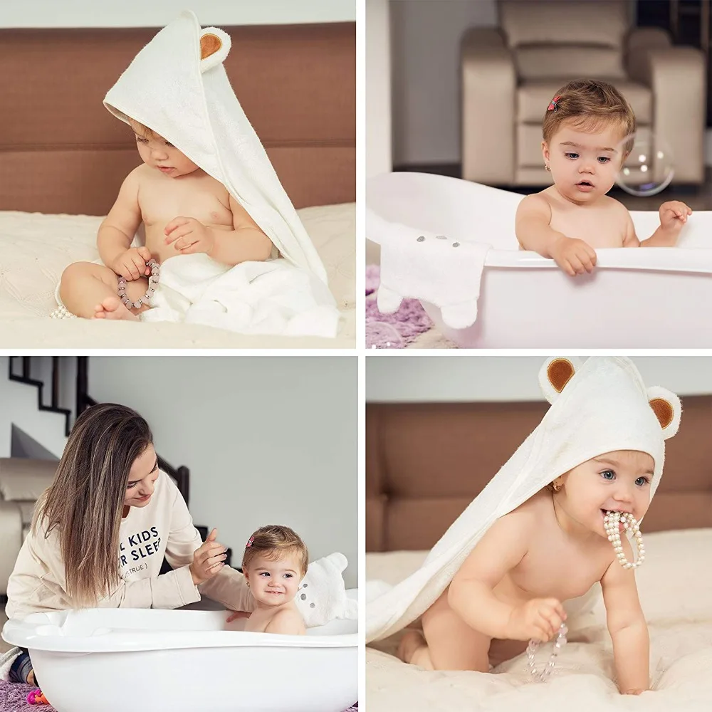 Baby Infant Comfortable Bathrobe Cute Animal Cartoon Babies Blanket Kids Hooded Bathrobe Toddler Baby Bath Towel Stuff