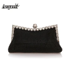 Aequeen frauen abendtasche tageskupplungen österreichischen diamant aluminium shine bankett hochzeit tasche perlen abendhandtasche
