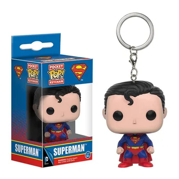 

Pocket Pop Keychain Official DC Superman Q Model Bobble Head Collectible Action Figure Toys For Children Christmas Gift