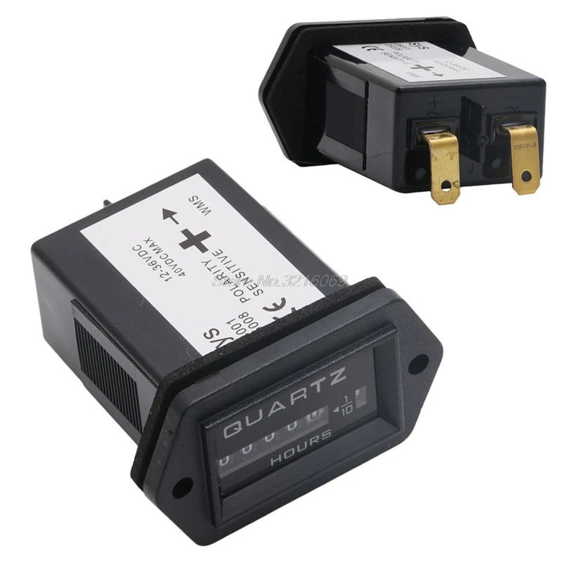 

DC 12V to 36V Hour Meter Truck Tractor Diesel Outboard Engine Rectangular SYS New