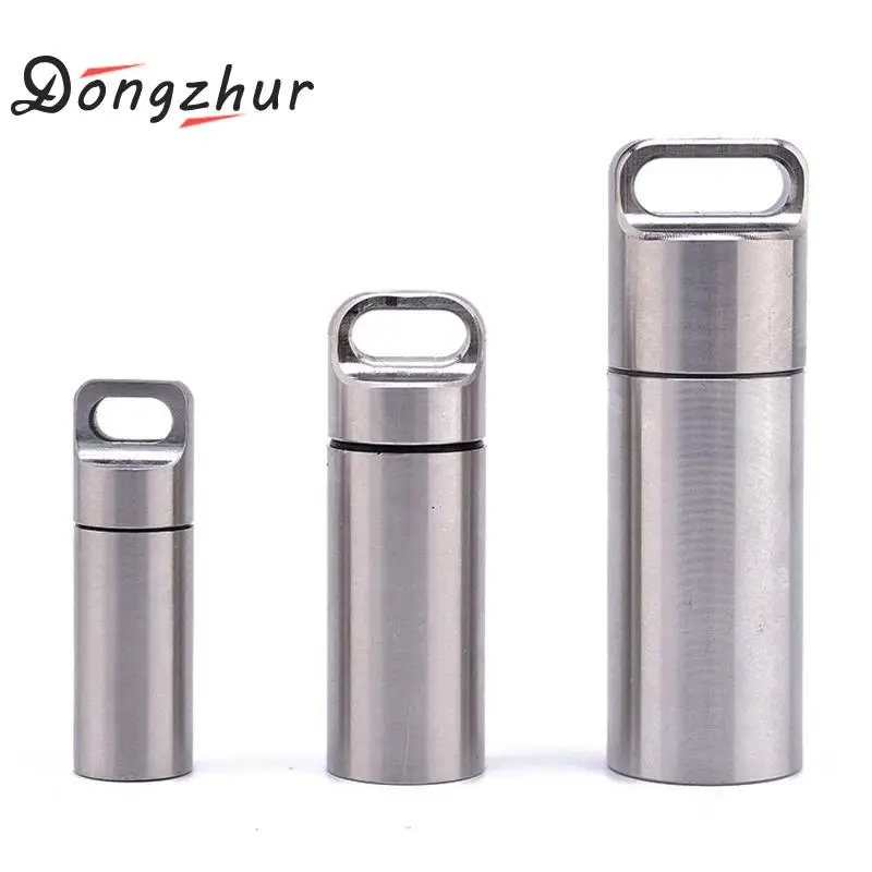 Mini Stainless Steel Waterproof Capsule Seal Bottle Outdoor Survival