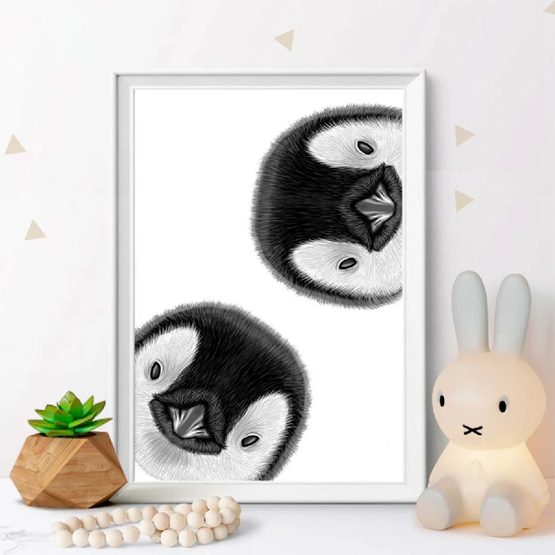 Curious Penguin Wall Art Prints