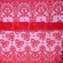Красный/слоновая кость/кожа/белый/крем 5" Ширина 3 меттер Длина высокого качества торжественное платье/вечернее платье Франция кружевная ткань поштучно