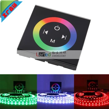 

10pcs TM08 Touch panel RGB led dimmer Switch Wall-mounted controller White/Black 12V-24V MAX4A/CH for RGB/Single Color led strip