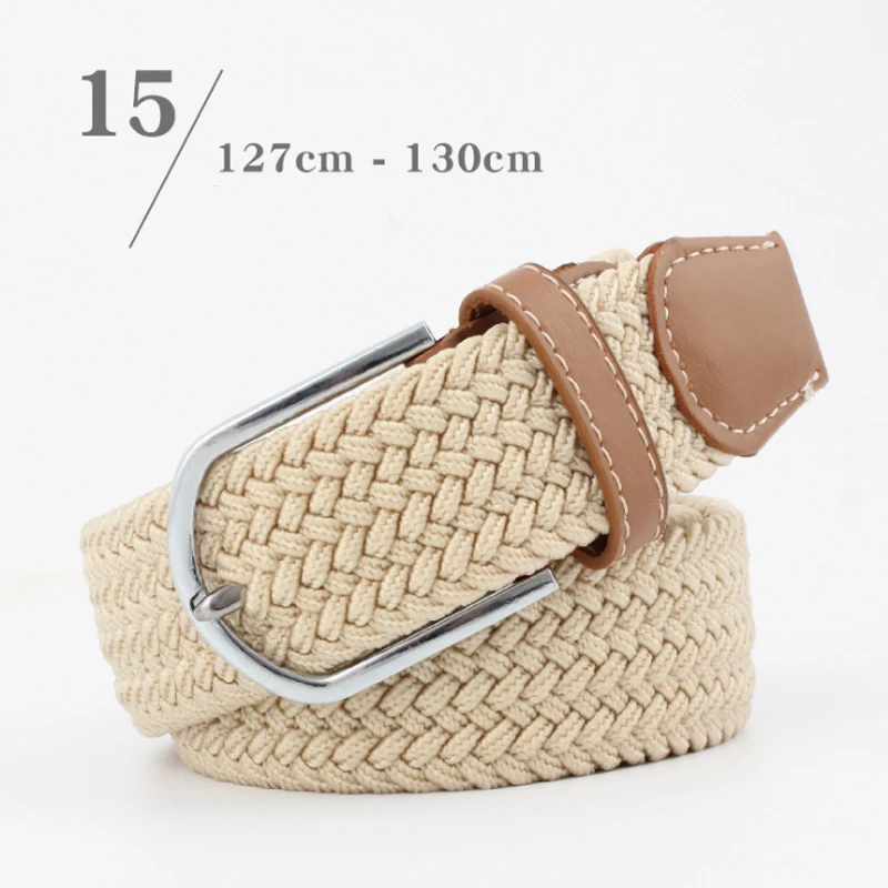 bullhide belts ZLD  Casual stretch woven belt Women's unisex Canvas elastic belts for women jeans  Modeling pin buckle belt 120-130CM men's belts Belts