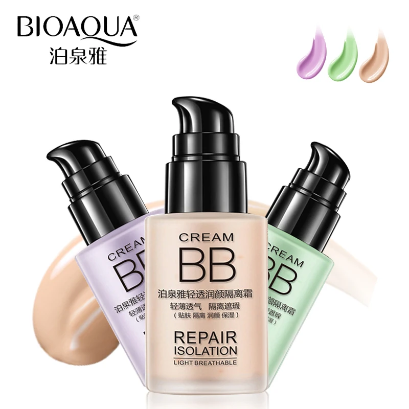 BIOAQUA бренд макияж основа для ЛИЦА ПРАЙМЕР увлажняющий консилер натуральный отбеливание дышащий BB крем Cosemtics
