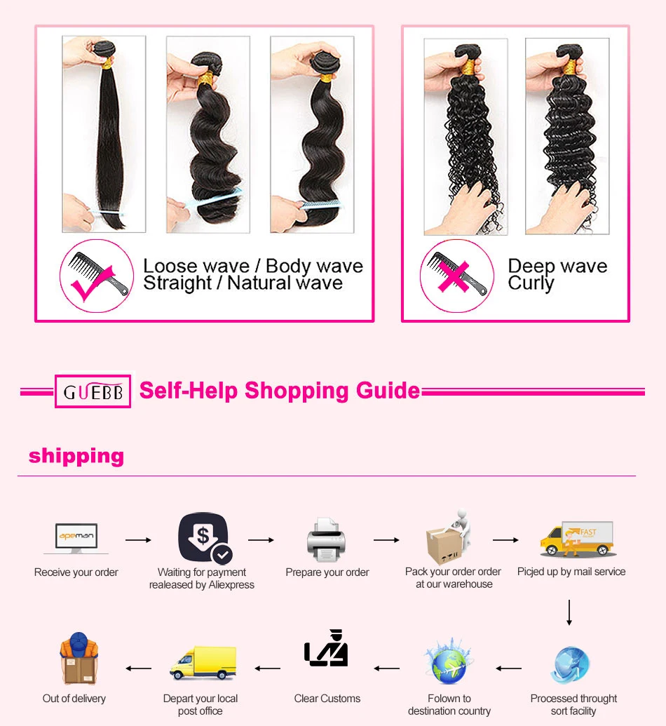 GUEBB бразильские волосы категории virgin Комплект s 8 до 26 дюймов бразильские волнистые волосы для наращивания волос человеческие волосы Remy для наращивания, 1/3/4 Комплект предложения