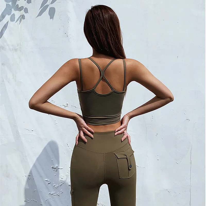 Beauty back спортивный бюстгальтер женский пуш-ап для бега бюстгальтер для тренажерного зала фитнеса майки спортивные бюстгалтеры Shakeproof спортивный бюстгальтер