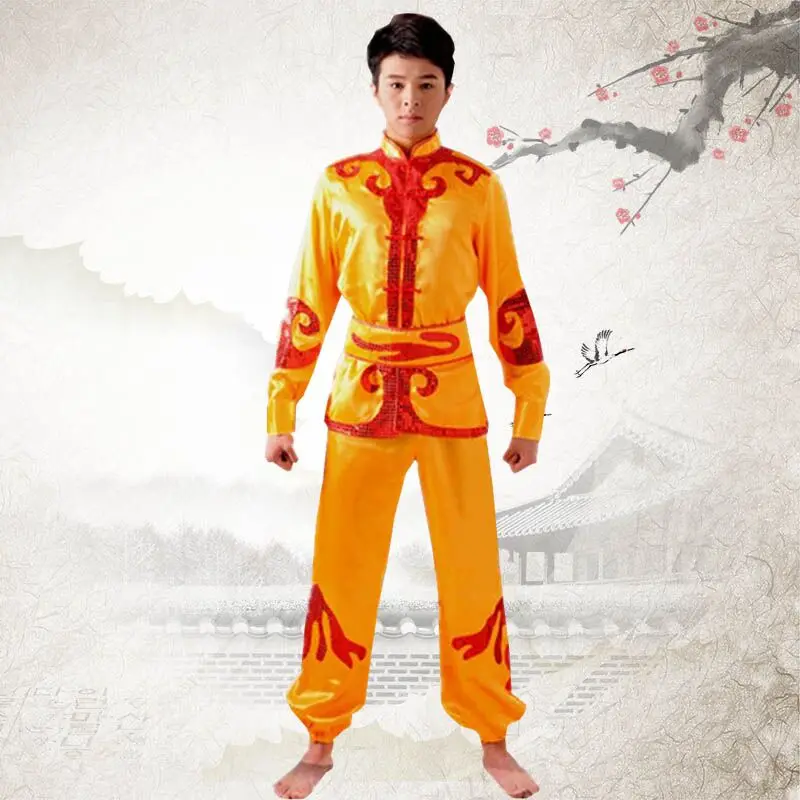 Dragon boat dance dragon dance lion gongs Martial arts costume drums lift sedan dance costumes mens models Yangko drums -