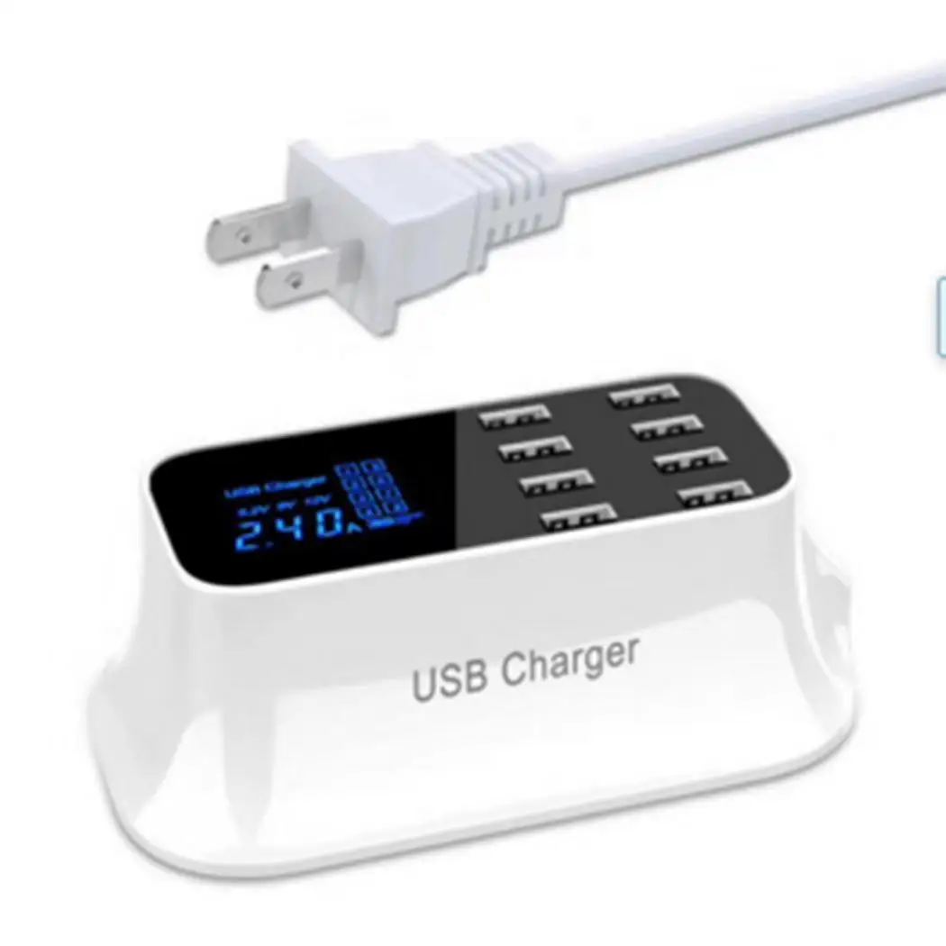 General 8 Ports USB Charging Station Smart Fast Power up faster and save time Charger Casual with LCD Display