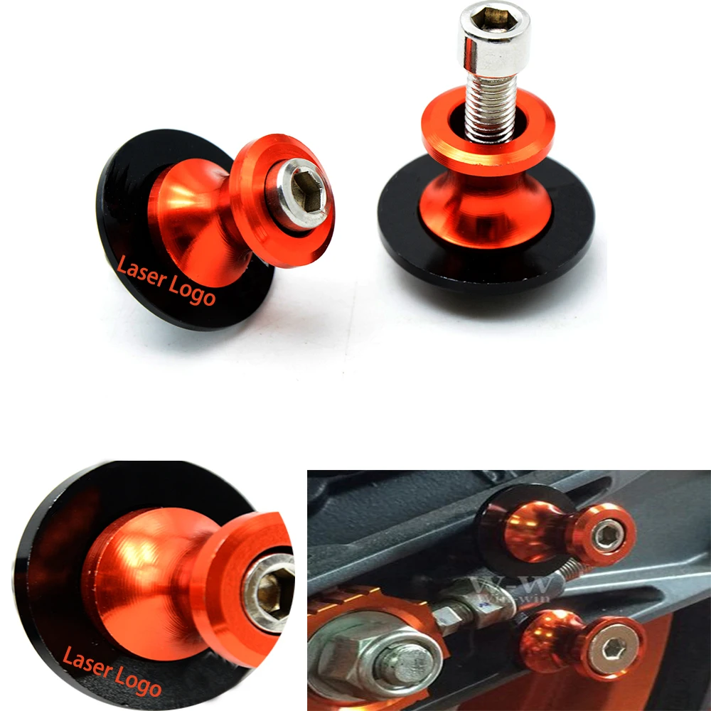 

for Motorcycle accessories Motorbike scooter 10MM M10 Swingarm Spools Slider Stand Screws For 390 DUKE 200 DUKE 690 DUKE