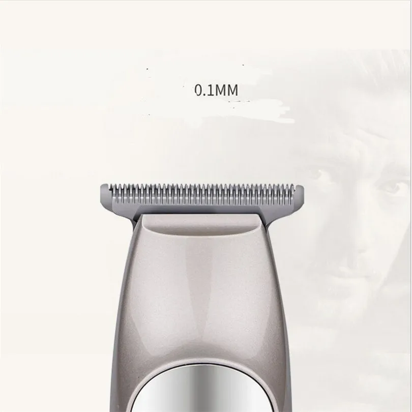0,1 мм Электрический ЖК дисплей Hairstyler T Blade человек Gromming моделирование бороды череп стрижка масло короткие Стрижка бороды бритва-триммер