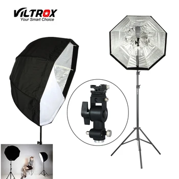 

Viltrox 3 IN 1 80cm/120cm 48" Octagon Umbrella Photo Softbox Studio Reflector +74.8" Light Stand+Flash Bracket kit for Camera