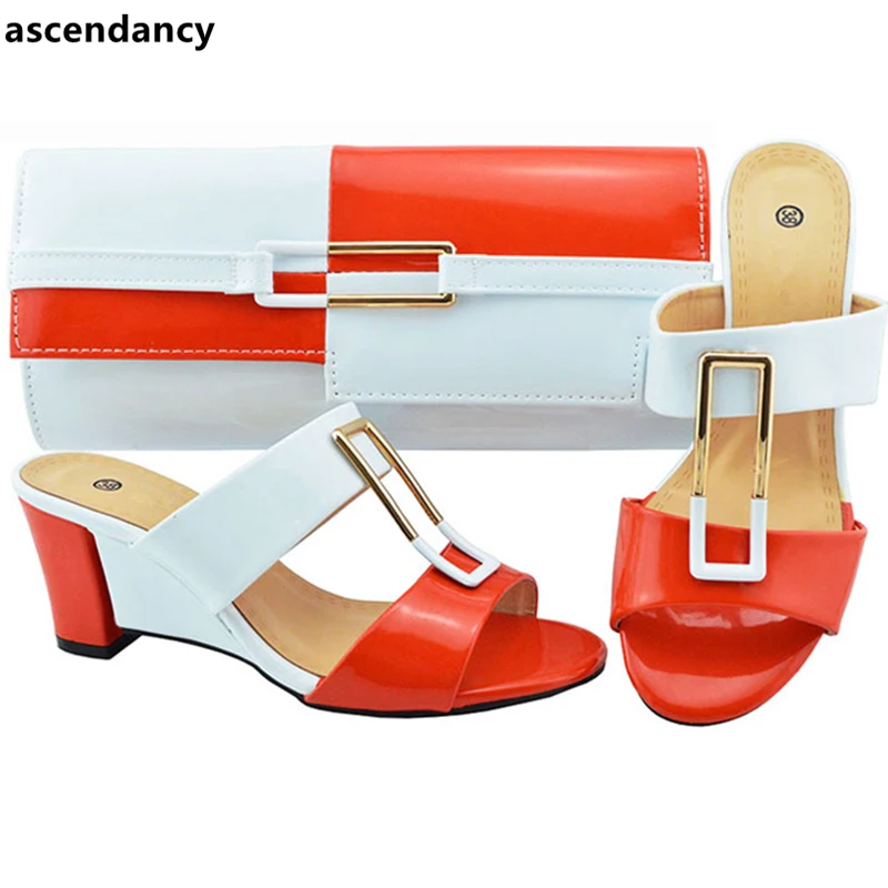 

New Arrival Sales In Women Matching Shoes and Bag Set Ladies Italian Shoes and Bag Set Decorated with Rhinestone Party Pumps