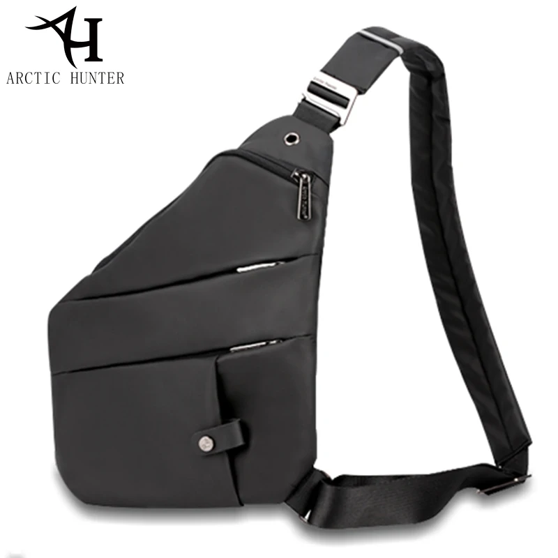 

ARCTIC HUNTER Brand Chest Bag Oxford Shoulder Crossbody Bags Men Travel Sports Bag Anti Theft Chest Pack Black Messenger Bag