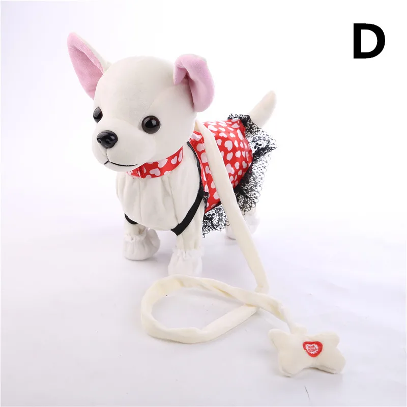 Пение прогулки музыкальный плюшевый питомец робот интерактивные игрушки для собак игрушки для детей Детские Рождественские электронные собаки Pet Der Chi LOVE - Цвет: D WITH BAG