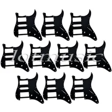 10 шт черный гитара накладку 3 слоя 11 отверстие для Fender страт стиль замена