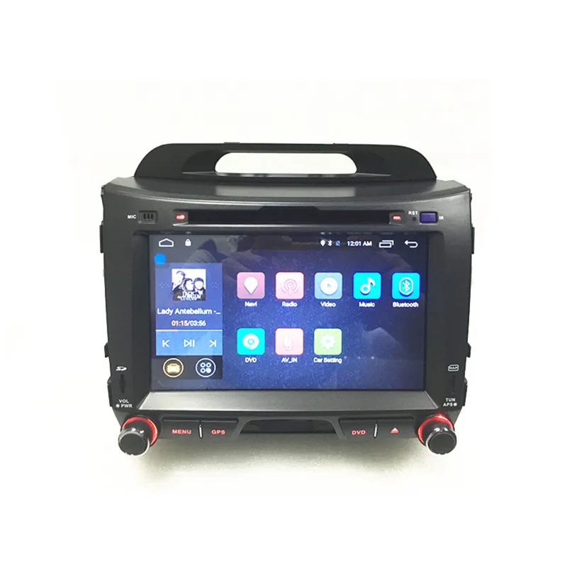 Top Wholesale! 2din Android 6.0 Car DVD player Navigation for KI A Sportage 2009-2015 radio with wifi  odb2 2