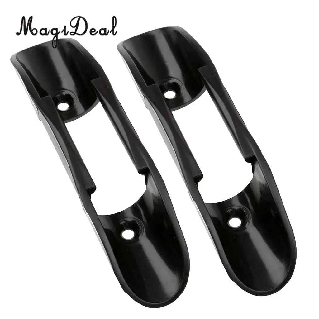 MagiDeal Lightweight 2Pcs Plastic Marine Kayak Paddle Clip Holder Keeper Canoe Boat Mount Rowing Deck Fishing Accessory Black