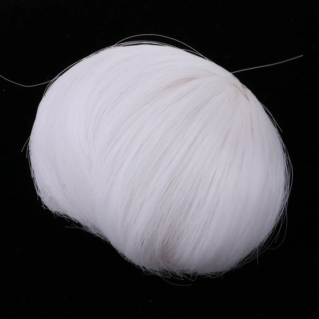 Высокая температура провода короткие волосы 5-6 дюймов головы 1/8 BJD волосы для куклы аксессуары, белый цвет