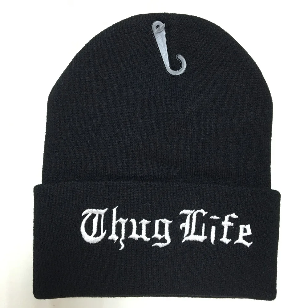 West beach THUG LIFE 2 Pac gangsta tattoo knitted skullies beanies knit