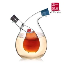 Kitchen supplies oil and vinegar bottle oiler soy sauce and vinegar cruet glass bottle seasoning bottle seal leak