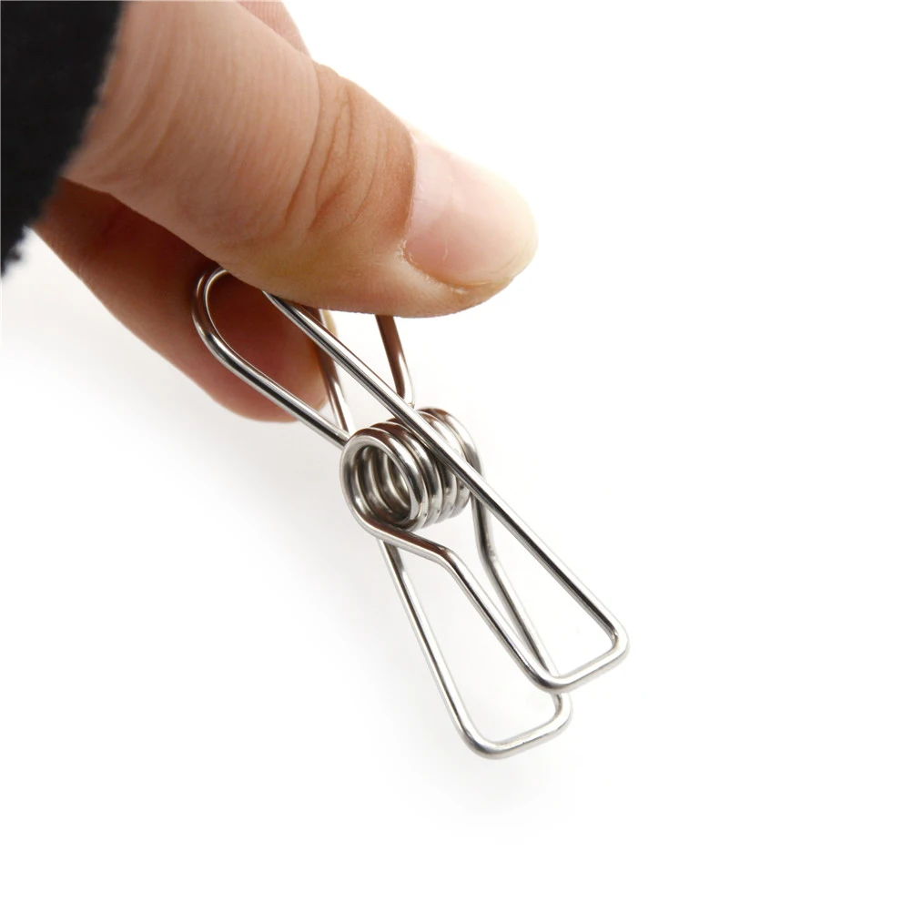 Buy 10pcs Clothes Hanging Pegs Clips Clamps Silver Binder Clips Modern