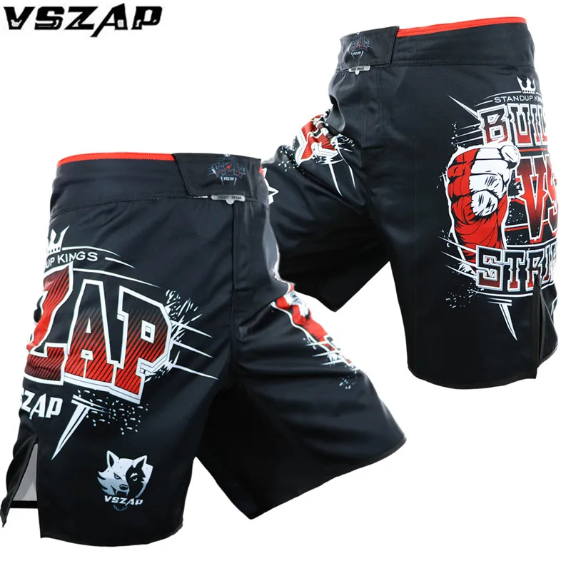 

VSZAP Men's skeleton skull cool printing head wrestling pants muay thai boxing shorts boxing shorts cheap mma shorts muay thai