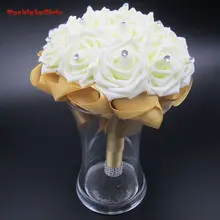 Свадебная брошь свадебный цветок искусственный свадебный цветок букет роз белые свадебные букеты