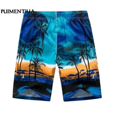 Мужские летние повседневные шорты с принтом кокосовой пальмы, быстросохнущие пляжные шорты для серфинга, размер M-6XL, свободный купальник