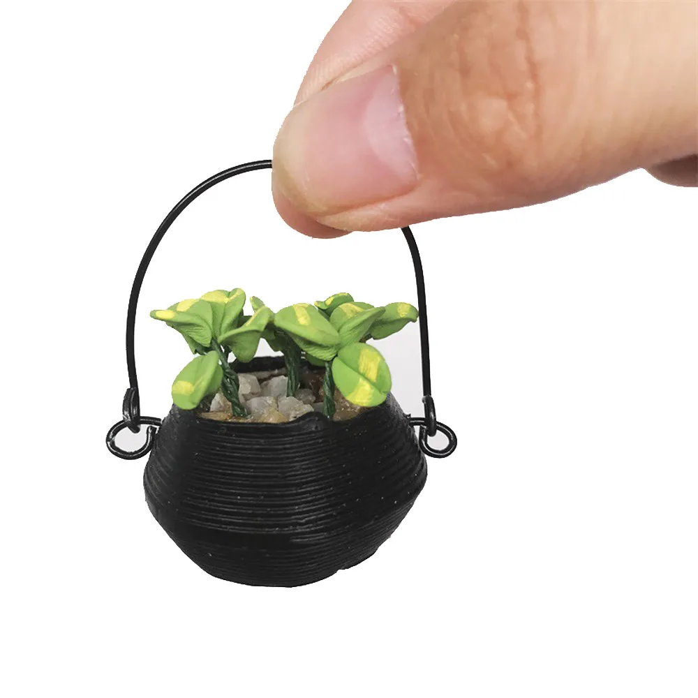 Мини кукольный домик миниатюрное зеленое растение в глиняные горшки Сказочный садовый аксессуар