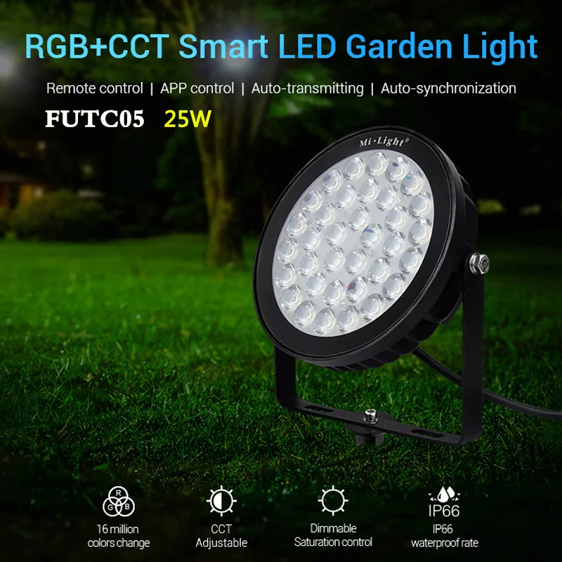 2100LM 25 Вт RGB CCT Smart Открытый Светодиодный светильник ландшафтный для сада AC 220V Wi Fi/с