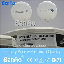 AO059 2m Inflatable white helium balloon/0.18mm pvc helium balloon with printing+Free shipping