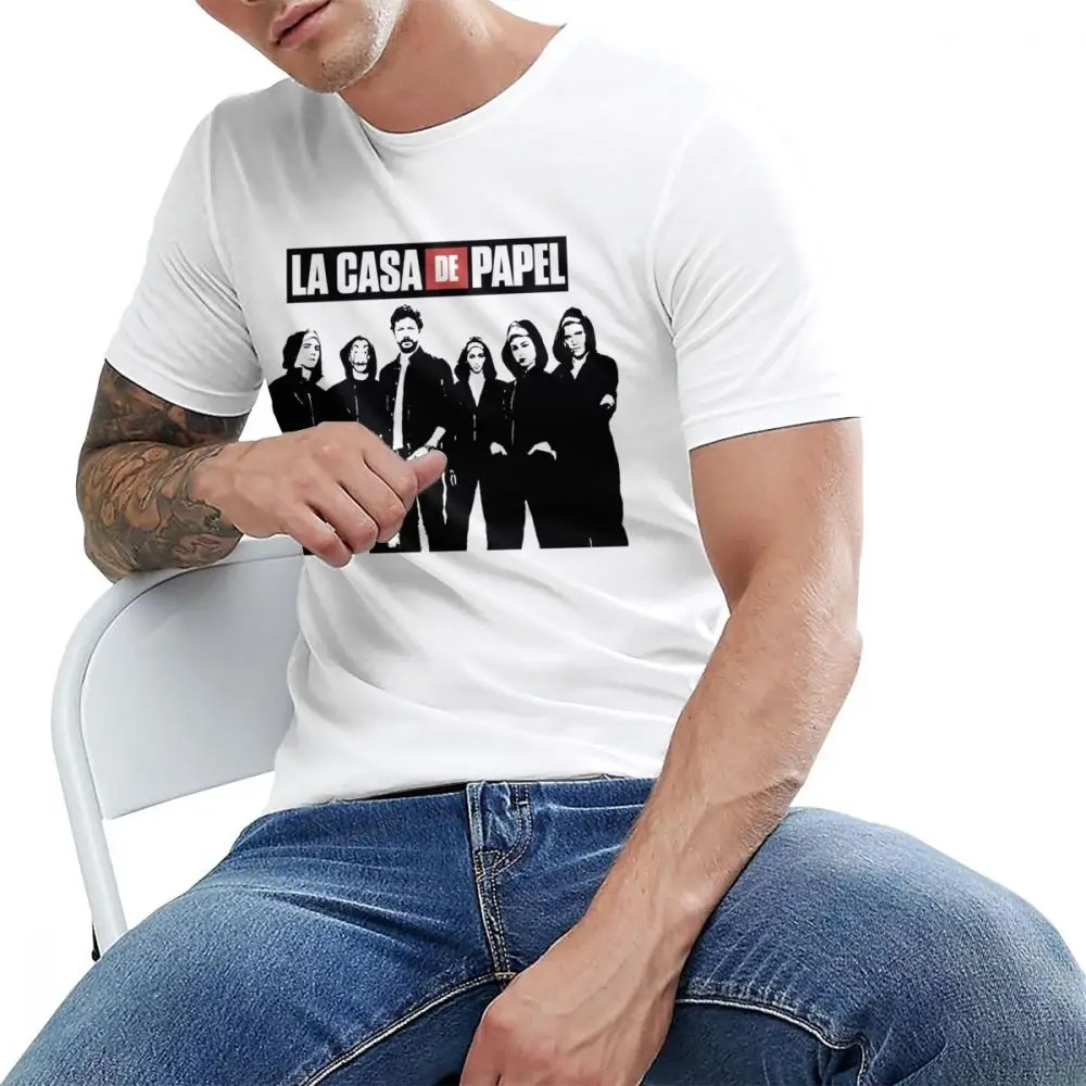 Ретро футболка с принтом денег La Casa De Papel Bella Ciao Homme унисекс модный круглый