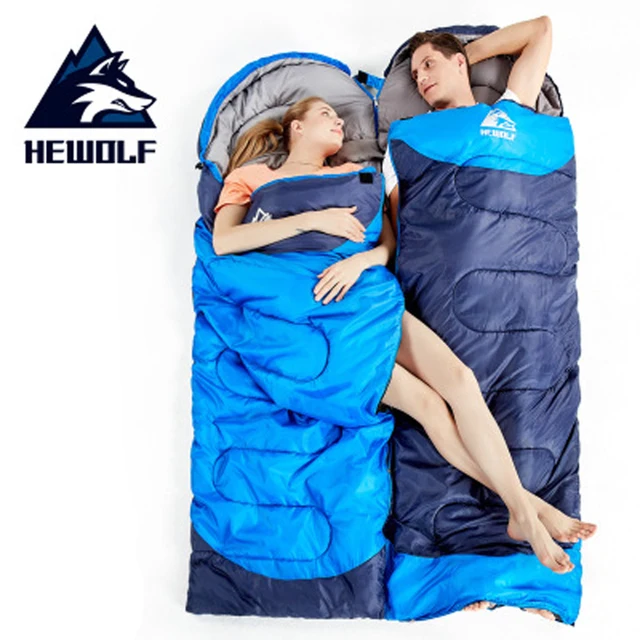 Hewolf Outdoor One Person Sleeping Bags Splicing Widening And Hewolf Outdoor One Person Sleeping Bags Splicing Widening And Thickening Three Seasons Warm Cotton
