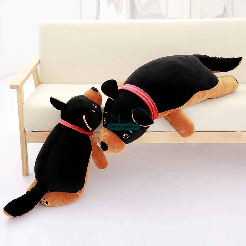  Dormytrader 90cm Big Simulated Animal Dog Plush Toys Soft Stuffed Giant Black Puppy Doll  Wolf Dog Pillow 35inches Gifts for Children DY61659 (14)