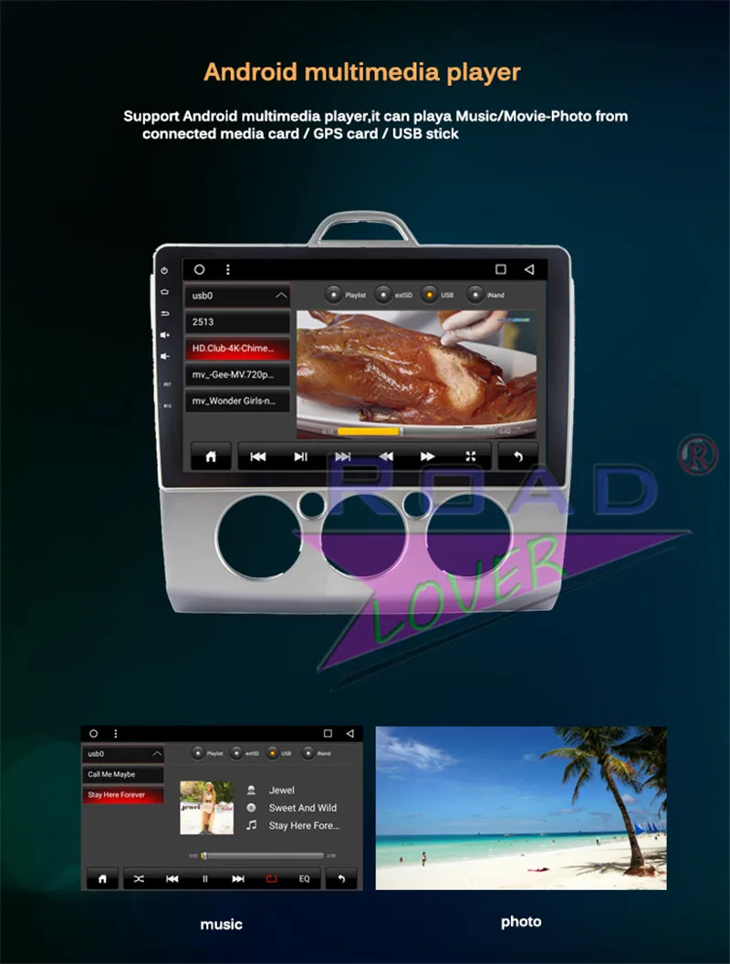 2 din car radio gps android For Ford Focus 2008 2009 Manual