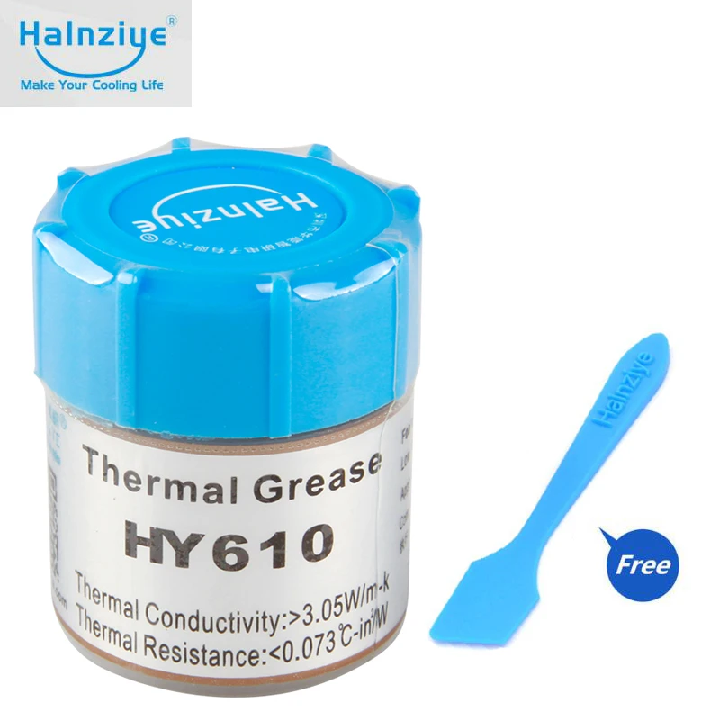 HALNZIYE 10 x Pasta Termica per CPU HY610 30 g Oro 3.05 W//m-K Thermal Grease 10x