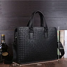 Мужской портфель из натуральной кожи, ручная работа, вязанная черная винтажная сумка через плечо, 15 дюймов, сумка для ноутбука, деловая сумка через плечо, 1186