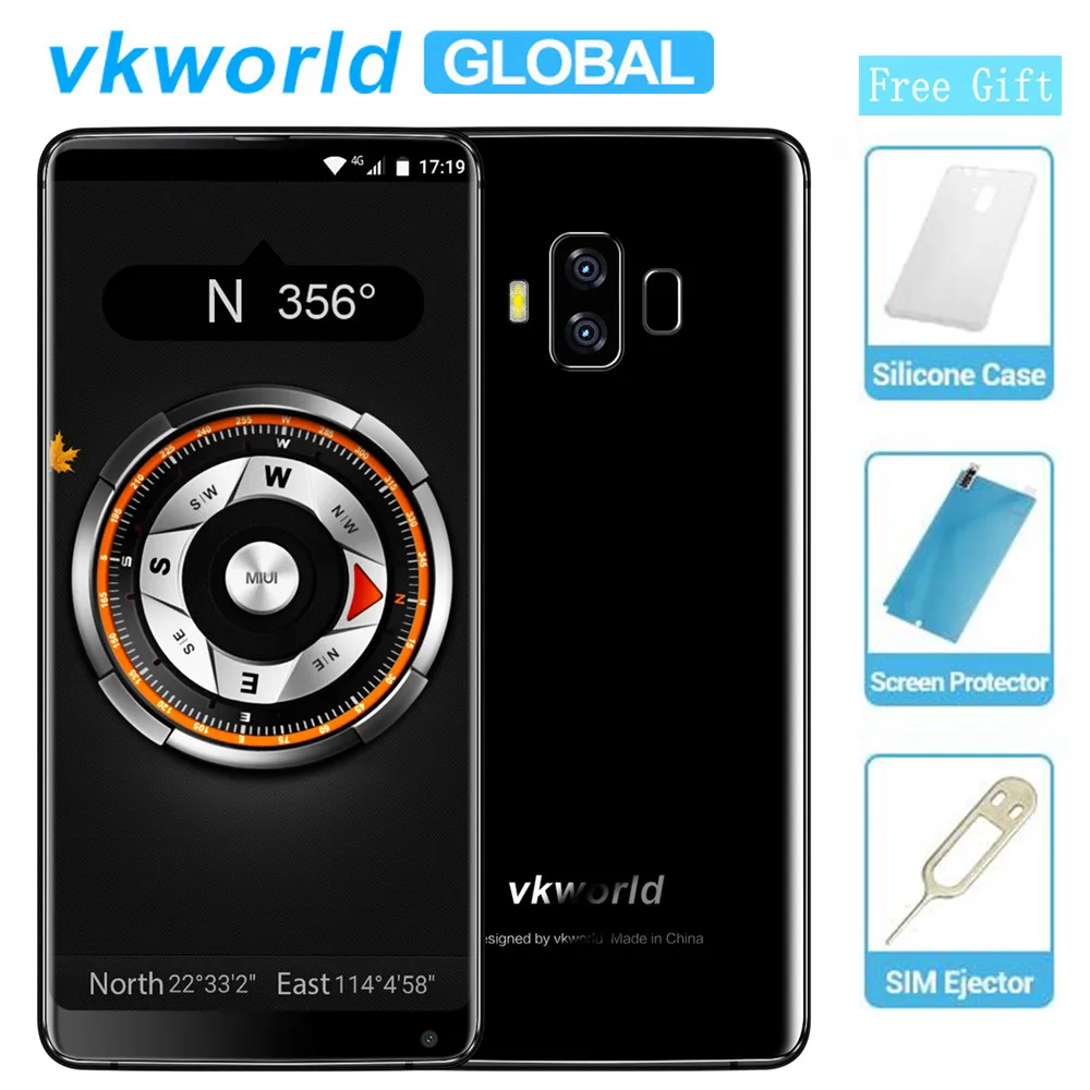 Vkworld S8 5 99 дюймов 18:9 FHD большой аккумулятор 5500 мАч смартфон Лицо ID 4 Гб 64 MTK6750T