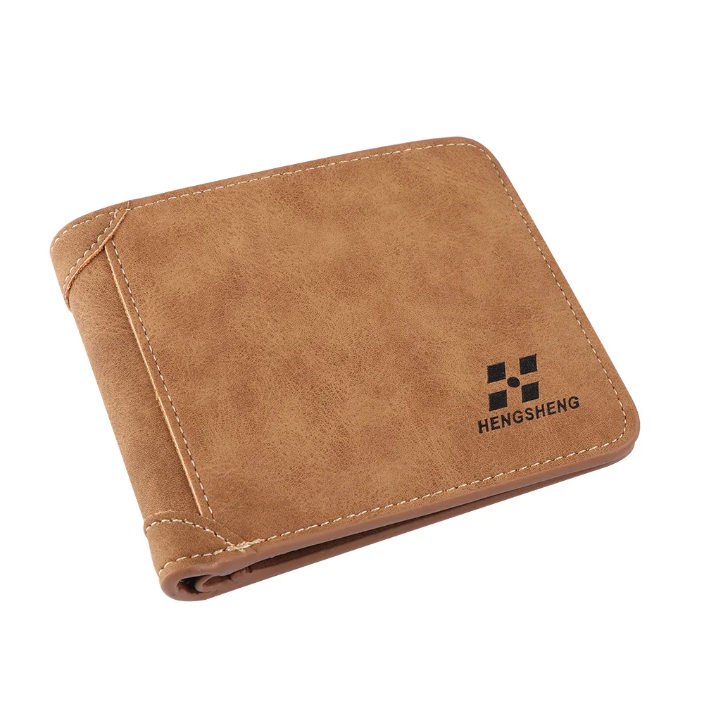 PU Leather Men ID credit Card holder Clutch Bifold Coin Purse Wallet Pockets O3