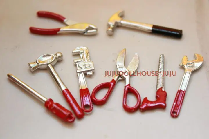 

MINI dollhouse miniature toy 8 sets of tools